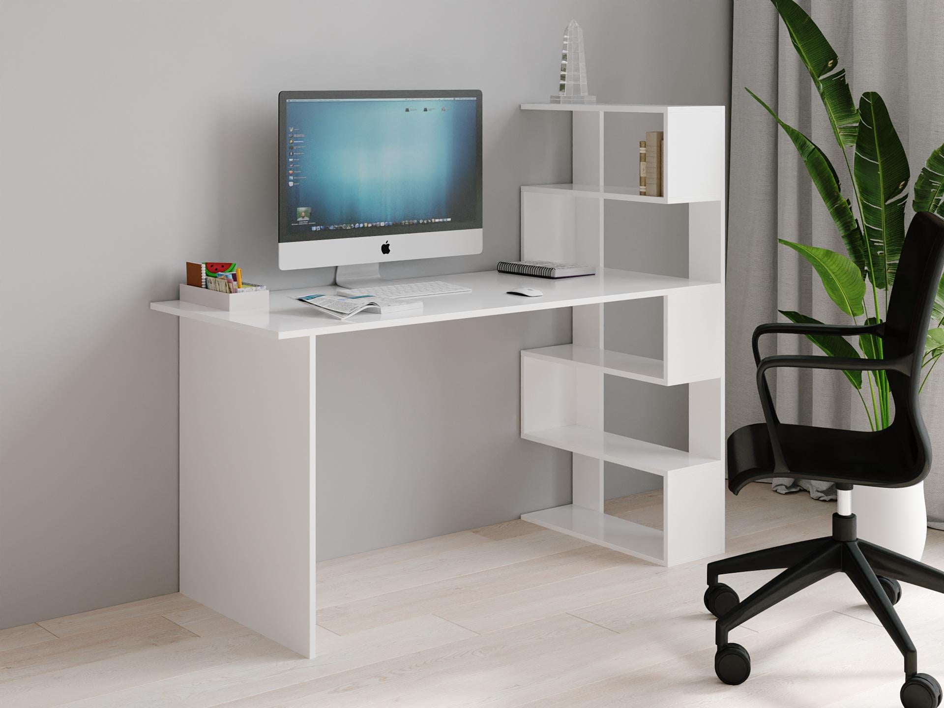 Стіл письмовий Меблева Площа СП-4 142х60х123 см Білий