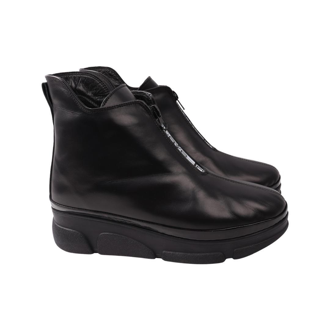 Ботинки женские Guero из кожи р. 41 Черный (446-21/22DHC)