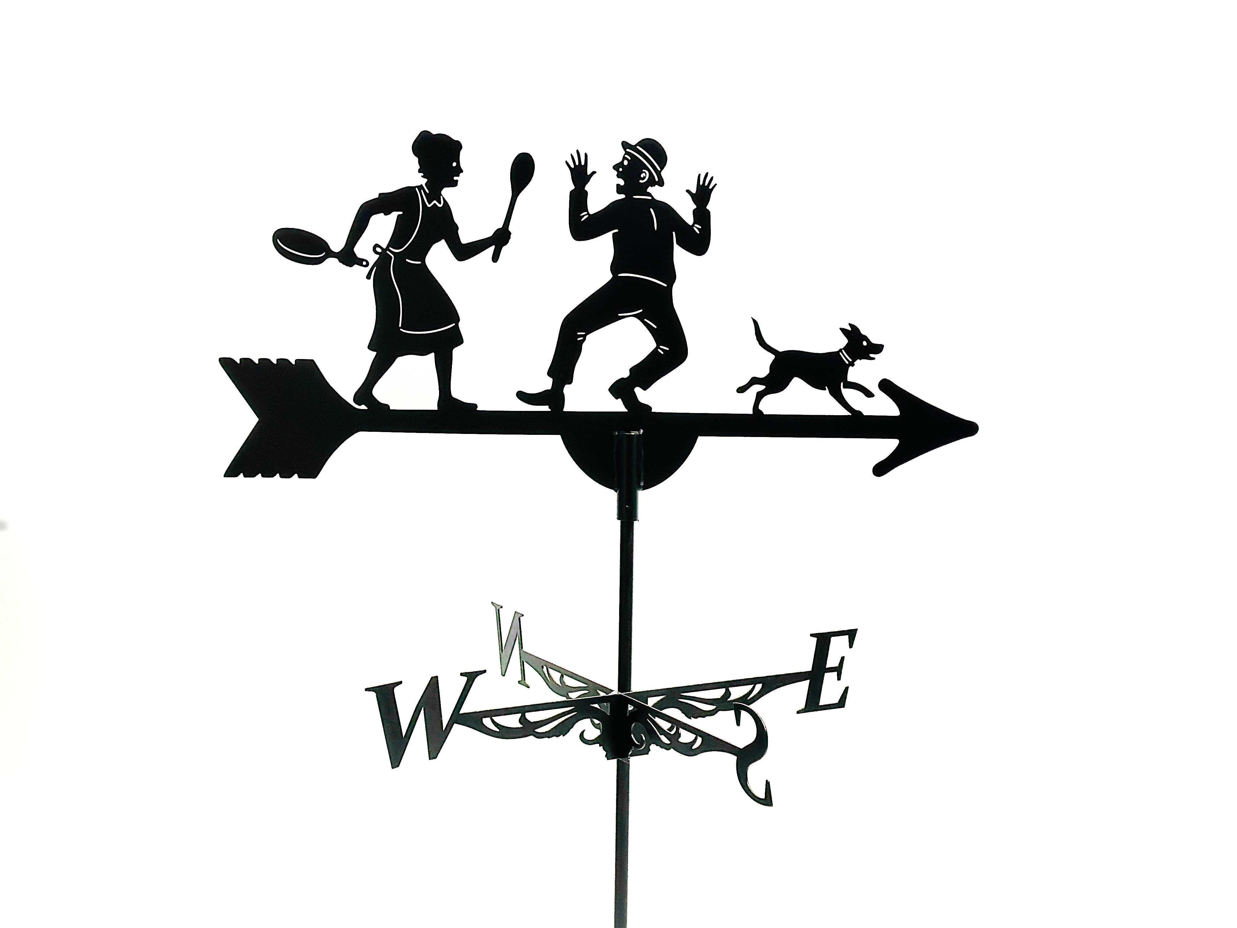 Флюгер на крышу Семейная ссора 65x55 см Флюгер на крышу Семейная ссора 65x55 см