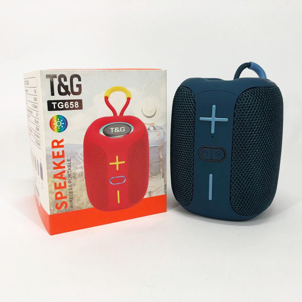 Колонка портативна з RGB підсвічуванням/акумуляторна TG658 8W Синій - фото 10