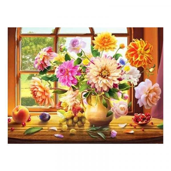 Алмазна мозаїка TK Group Букет жоржин 40х30 см з рамкою в коробці (GB73291-mt)