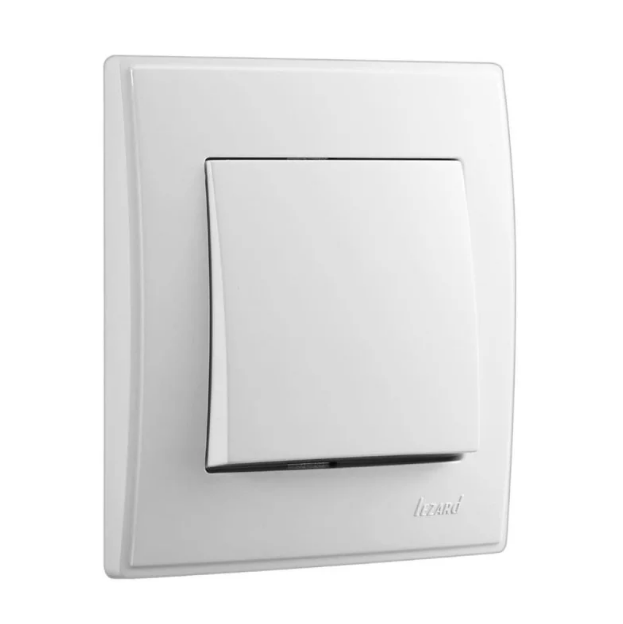 Выключатель одноклавишный Lezard Lesya Белый (26341320)