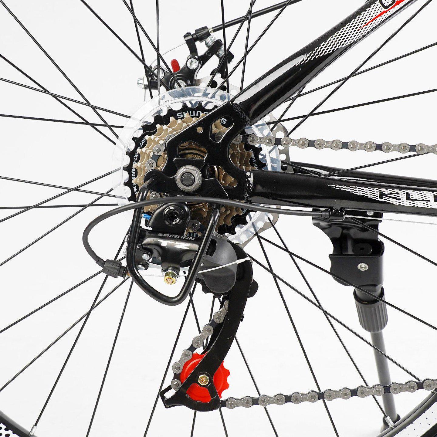 Велосипед горный Corso KLEO 26"/15" Черно-красный (593063083) - фото 6