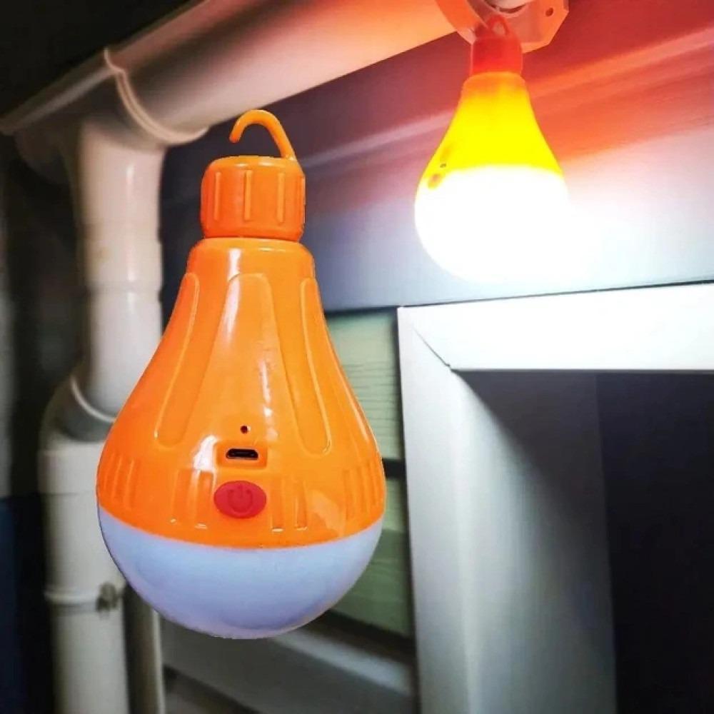 Лампа акумуляторна LED 30W біле світло Помаранчевий - фото 4 Лампа акумуляторна LED 30W біле світло Помаранчевий - фото 4