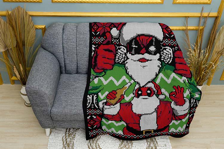 Плед плюшевый Festive Superhero Deadpool двухслойный 150х210 см (114488-3)