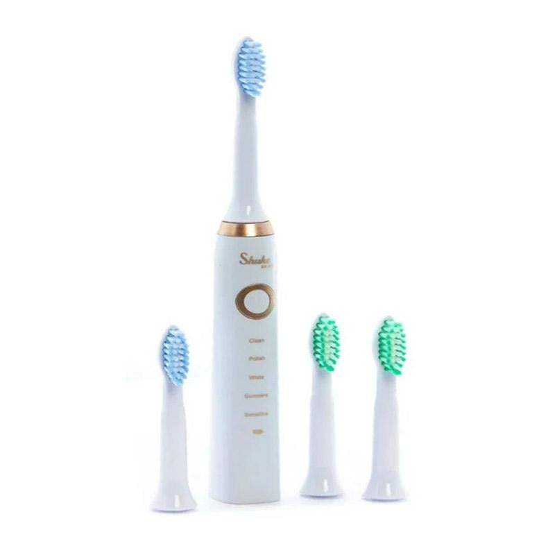 Електрична зубна щітка Shuke SK-601 із 4 насадками Білий (ftlx-673) - фото 2