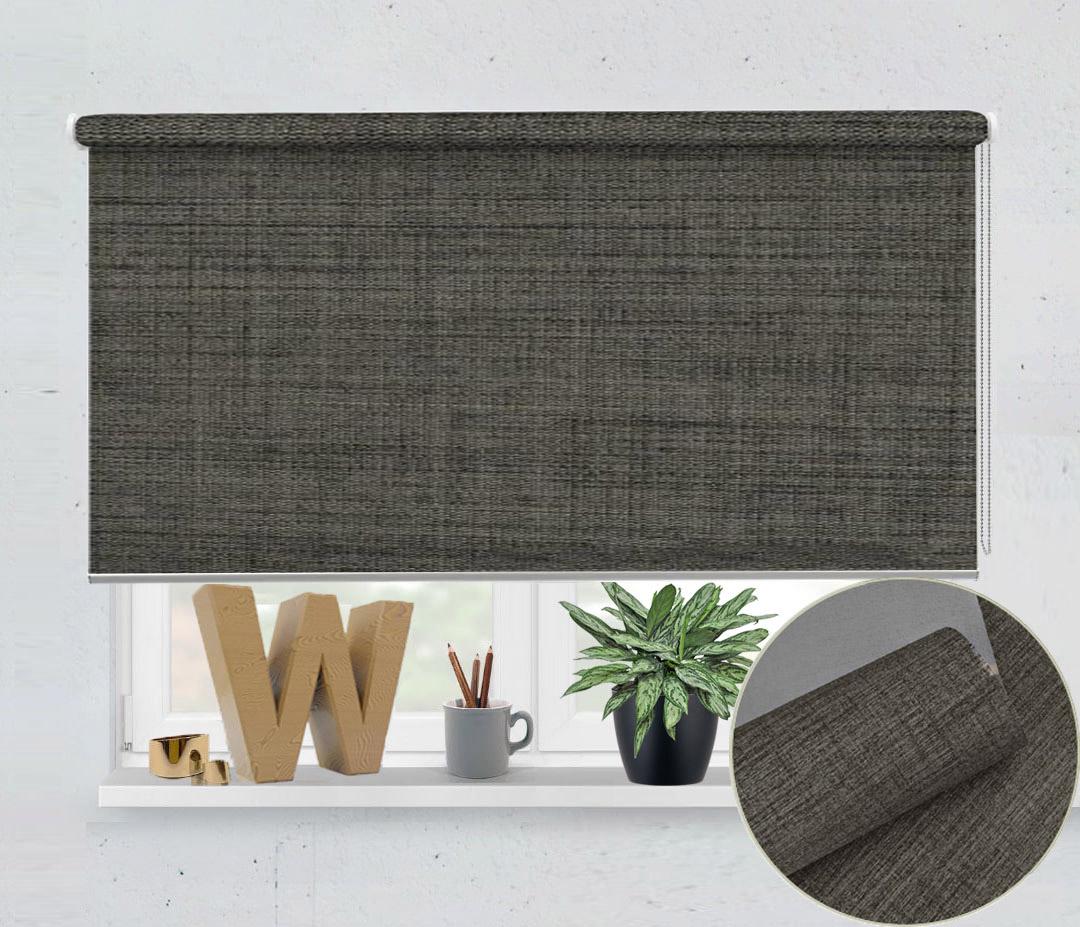 Ролета тканинна термо blackout Besta Wenster Меланж BO 9 47,5х235 см Сіро-коричневий (БЗЛ58820260)