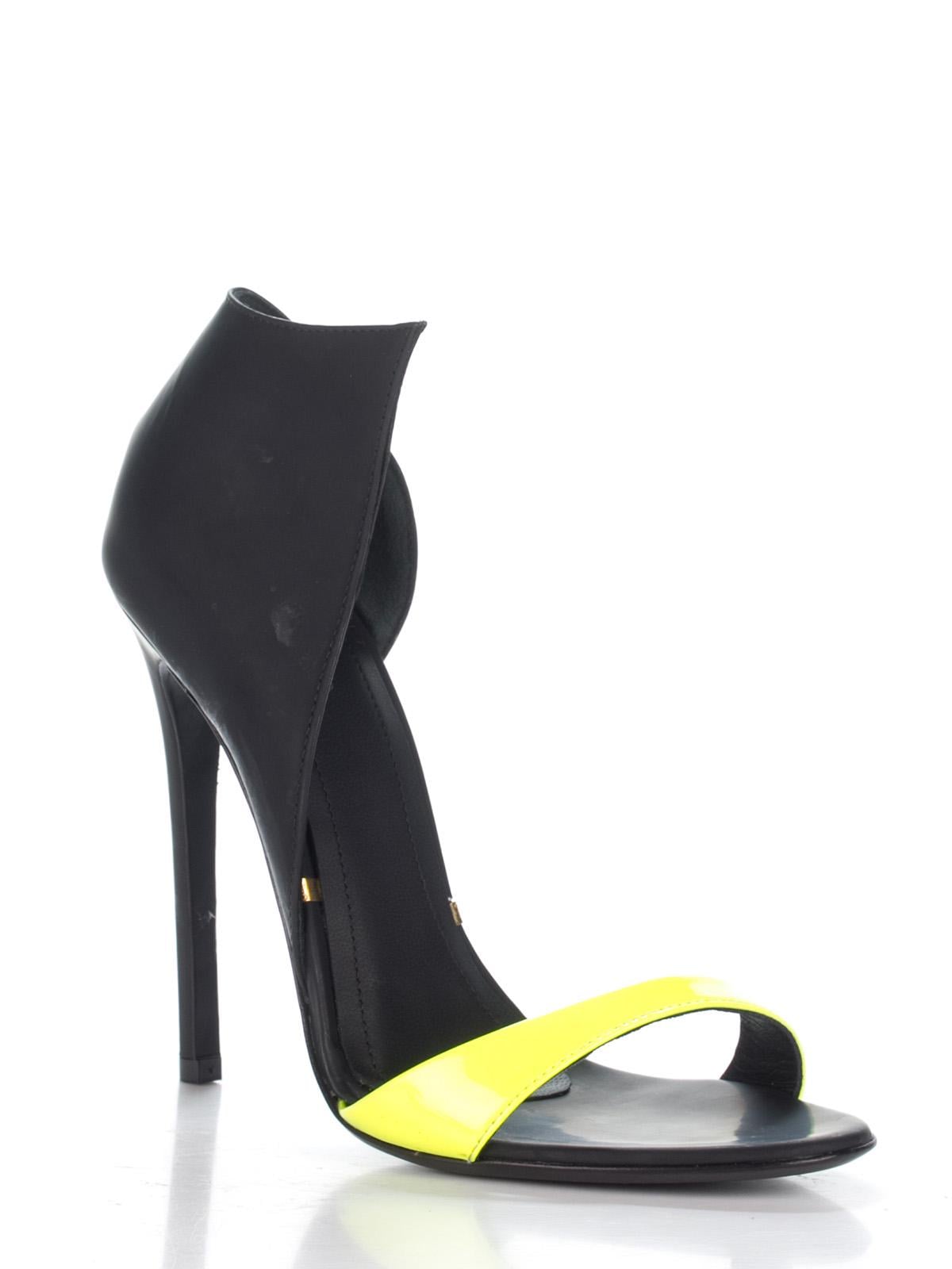 Босоножки женские Renzi р. 37 Черный -Салатовый (29025)