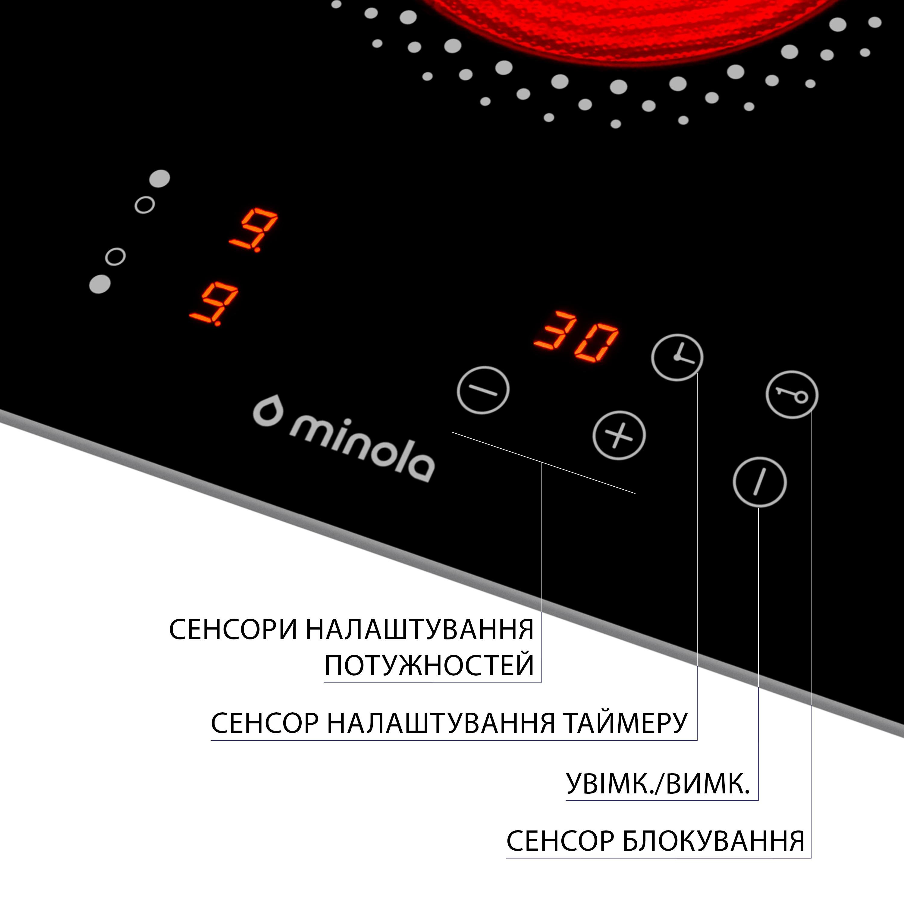 Варочная поверхность электрическая Domino Minola MVH 3030 KBL - фото 6