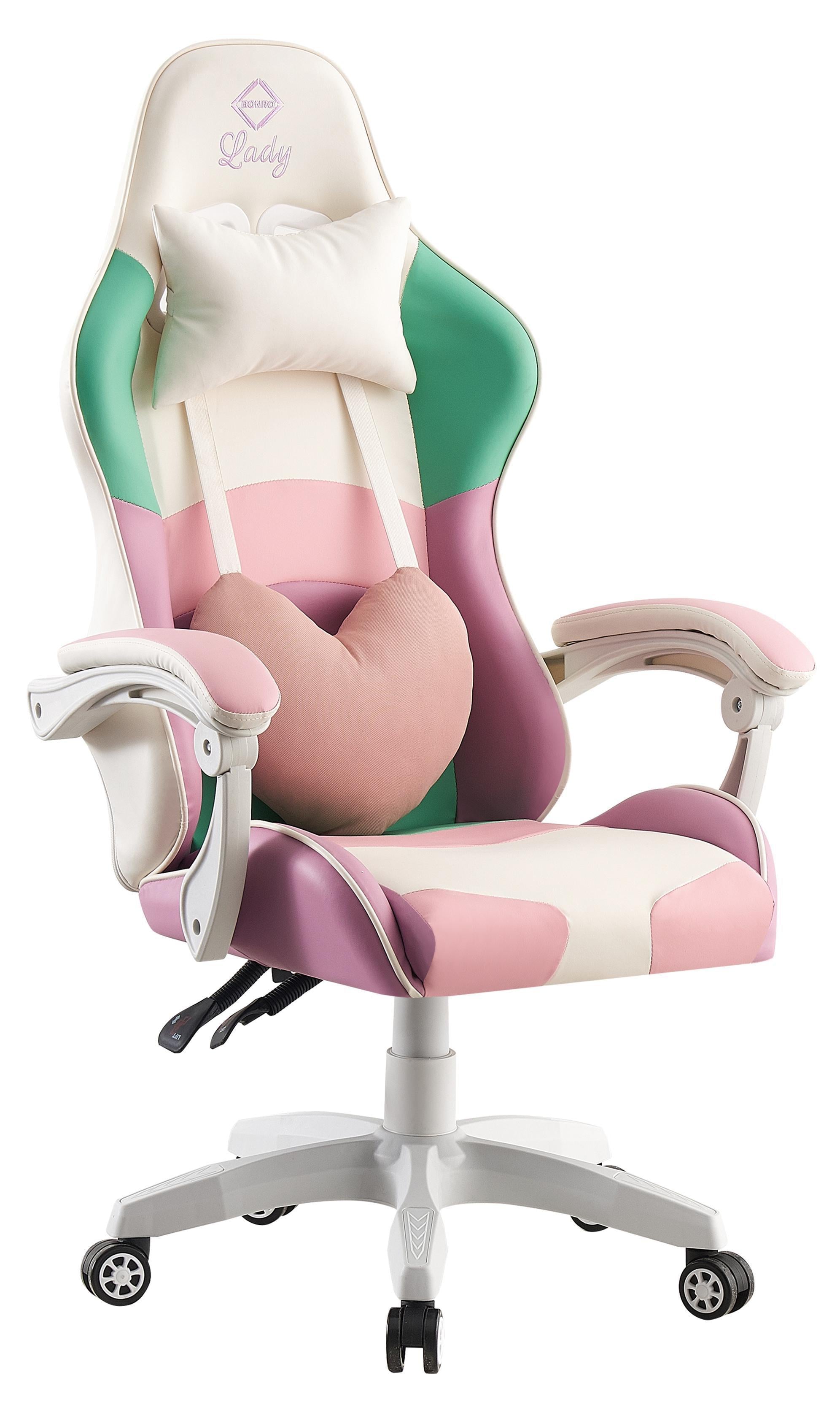 Кресло офисное компьютерное Bonro Lady 813 Розово-фиолетовый (21589806)