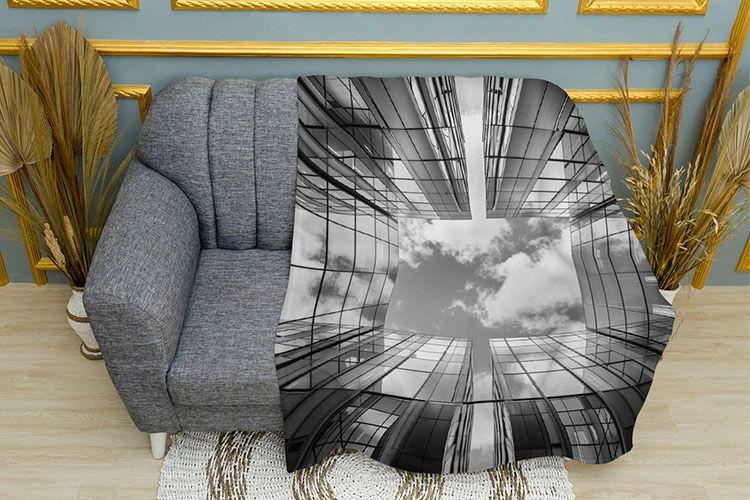 Плед 3D Glass Metropolis плюш двухслойный 135х150 см (114310-2)