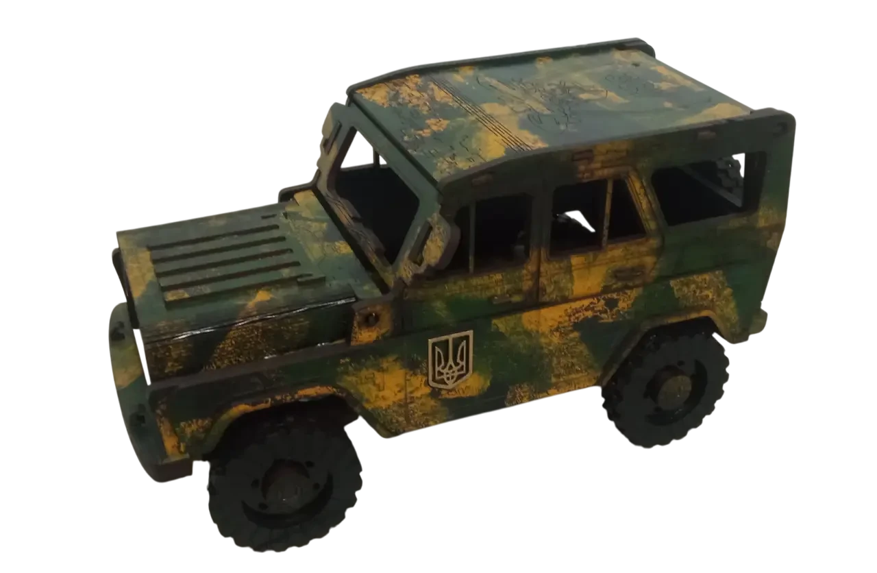 Подставка для бутылки подарочная Хатинка машина Казак из натурального дерева (CNT00012070)