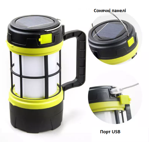 Лампа-ліхтар Camping Lantern F-910 на акумуляторі з функцією Powerbank - фото 2