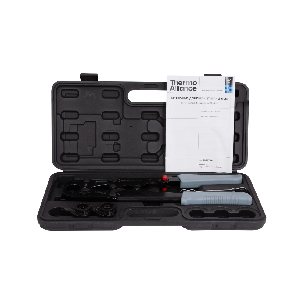 Инструмент для пресс-фитинга d 16-20 ручной компакт STD-402В Thermo Alliance (SD00055972) Инструмент для пресс-фитинга d 16-20 ручной компакт STD-402В Thermo Alliance (SD00055972)