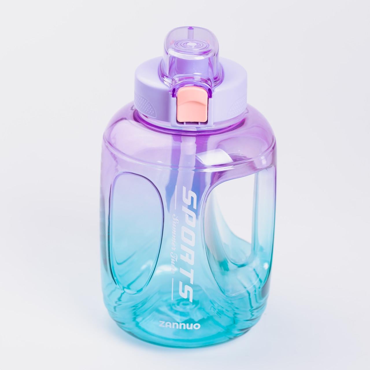 Пляшка для води спортивна з трубочкою з ремінцем 1,6 л (5700)