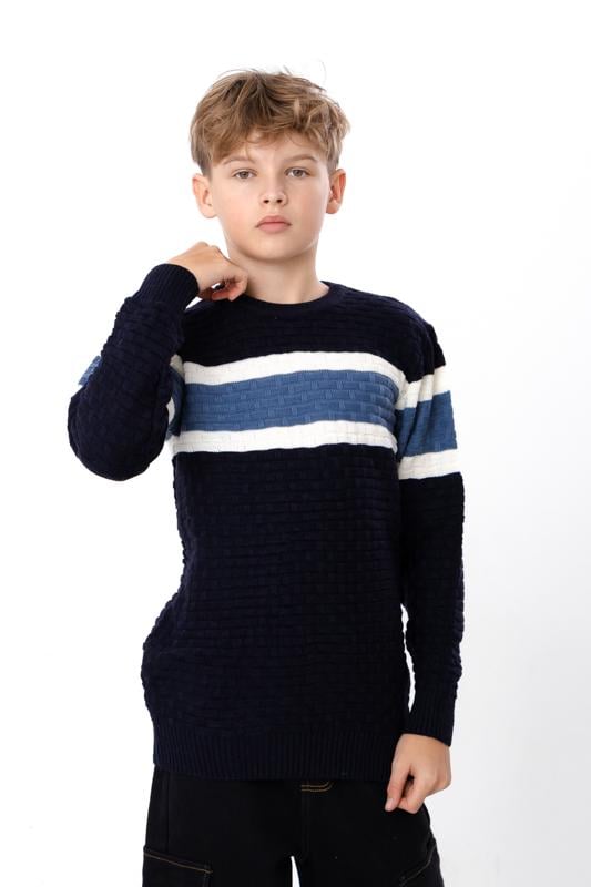 Светр зимовий прямого крою для хлопчика Носи Своє р. 6/7 Темно-синій (16030)