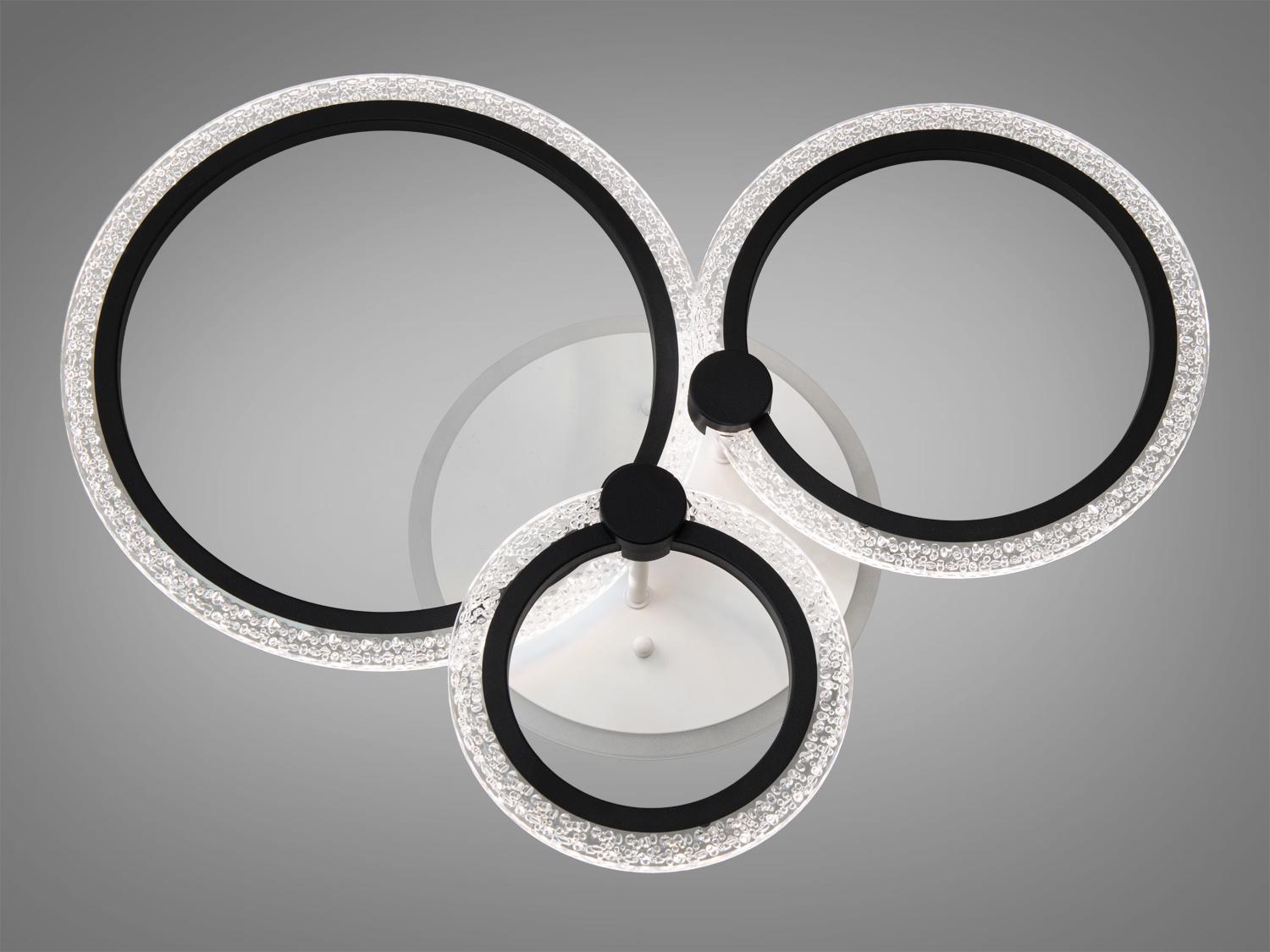 Люстра LED с диммером и RGB подсветкой 70W (A8180/3BK 3col dim) - фото 3