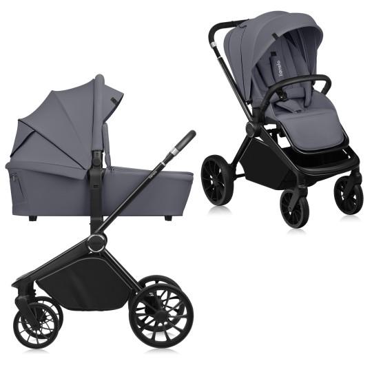 Коляска универсальная Lionelo MIKA PLUS 2в1 Stone Grey - фото 3