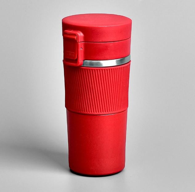 Термокружка с силиконовым ободком 380 мл (LU001236)