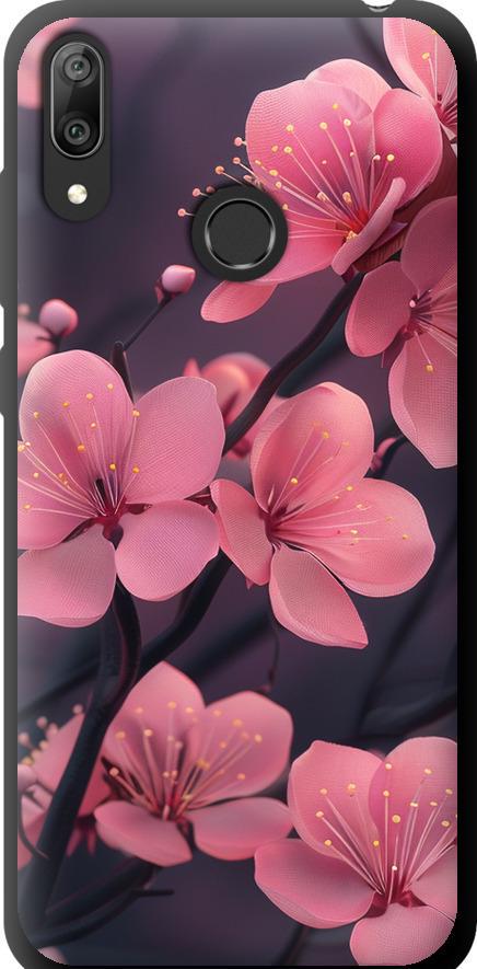 Чехол на Huawei Y7 2019 Пурпурная сакура (6075b-1638-42517)