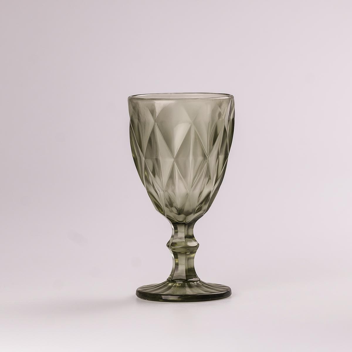 Набір келихів для вина фігурні гранених з товстого скла 6 шт. Зелений (HP034GR) - фото 2 Набір келихів для вина фігурні гранених з товстого скла 6 шт. Зелений (HP034GR) - фото 2
