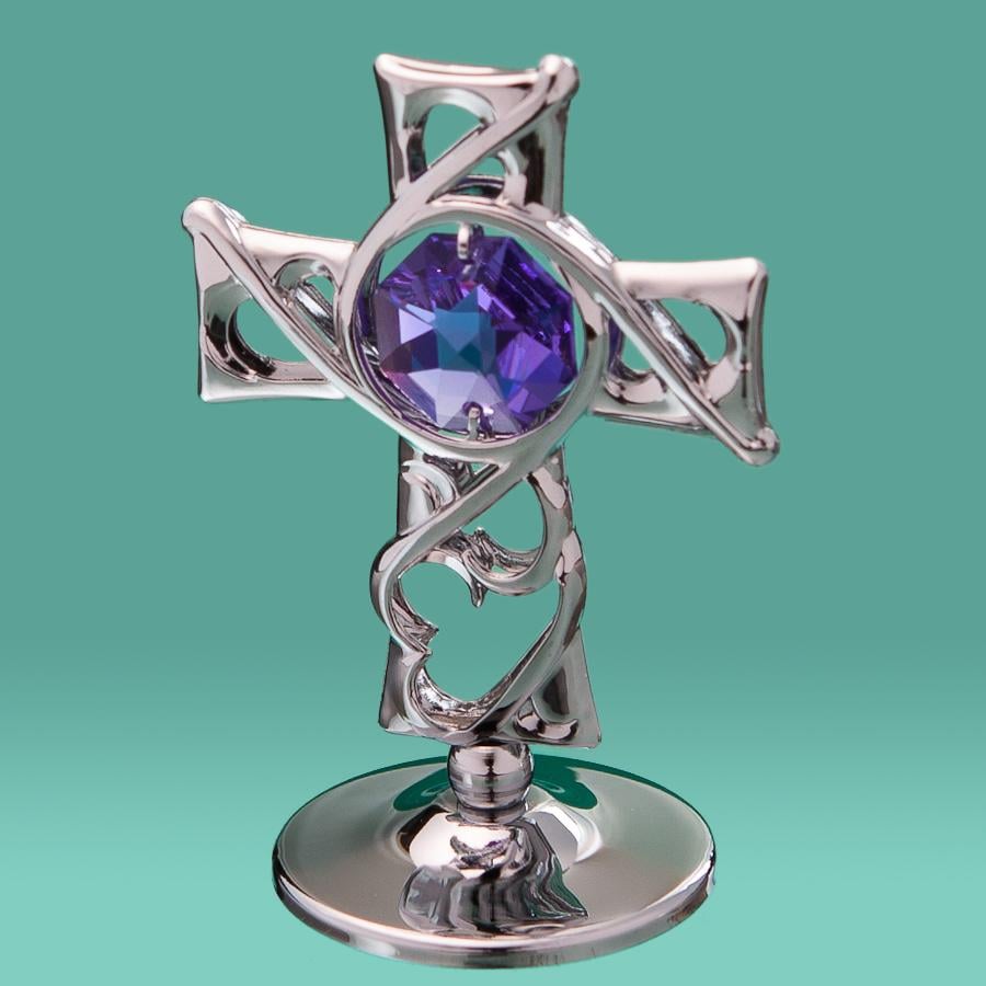 Фігурка Хрест Elisey посріблений зі стразами (0325-001 SL)