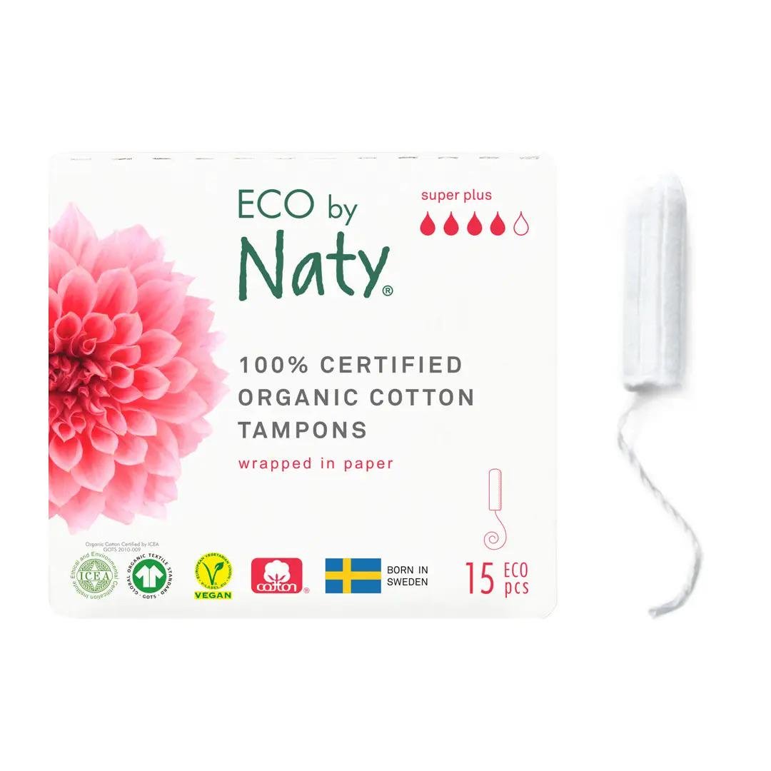 Тампоны органические Eco by Naty Super Plus 15 шт. - фото 1