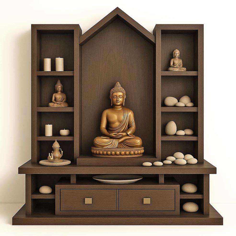 Вівтар для медитації з дерева Самадрі Сепія (ЛАТ-005608)
