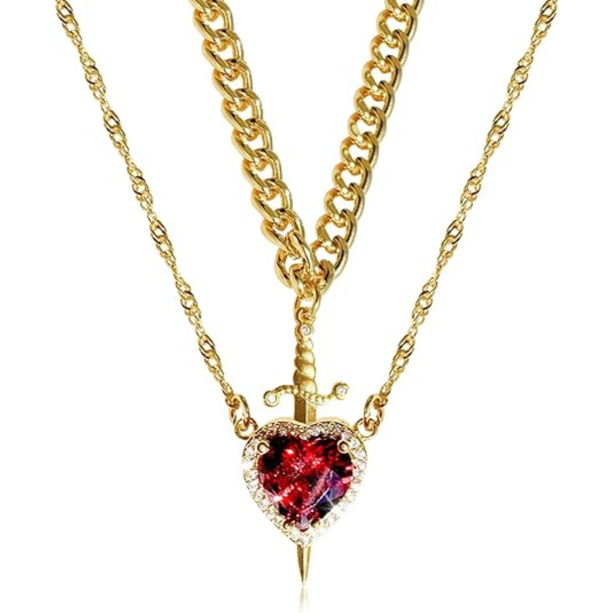 Кулони парні для закоханих LakedHeart Золотистий (2631)