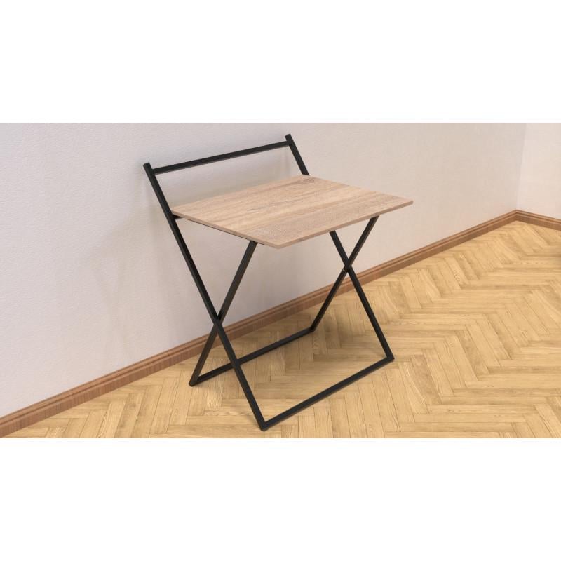 Стол письменный раскладной Ferrum Decor 79x72х75 см Дуб сонома/Черный (28341195)