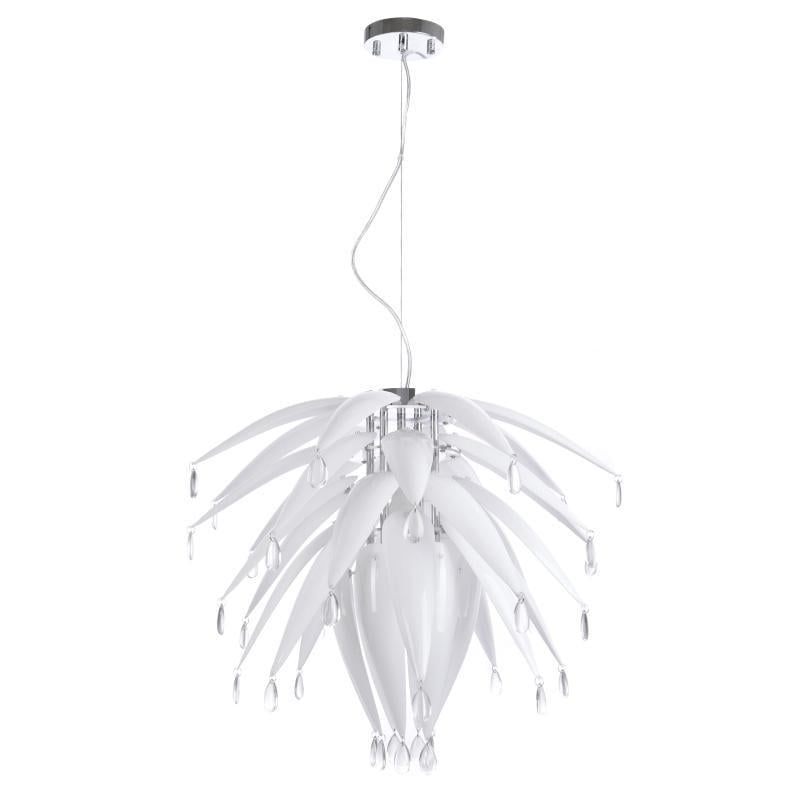 Люстра светодиодная подвес прованс Brille BL-123S/1xE27/20 LED WH с подсветкой