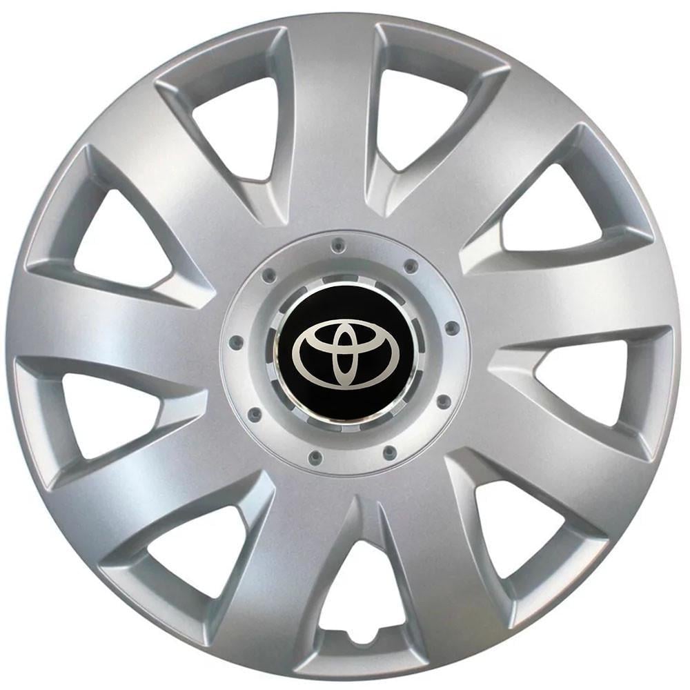Колпаки SJS 426 с логотипом Toyota R16 4 шт. Серебряный