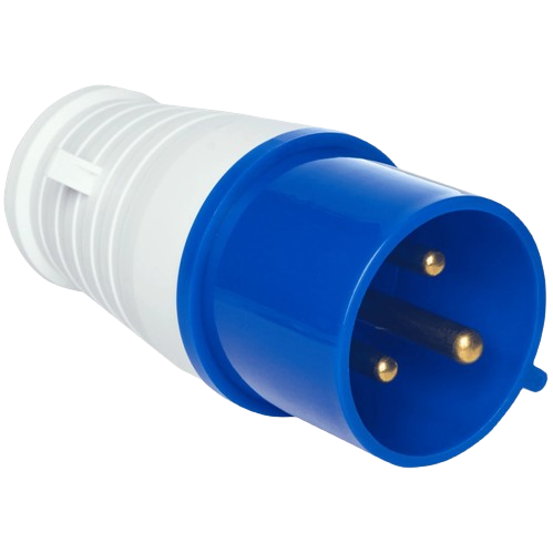 Вилка переносная прямая UEA 023 32А 220V 2Р+Е IP44 Синий (33087736)