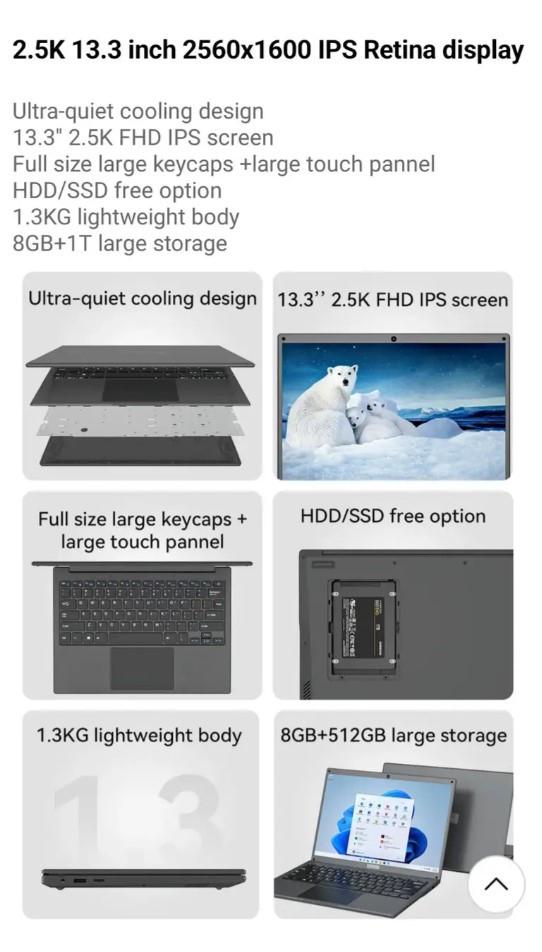 Ноутбук Adreamer LeoBook 13 2.5K UHD display RAM 6GB SSD 256 - фото 6