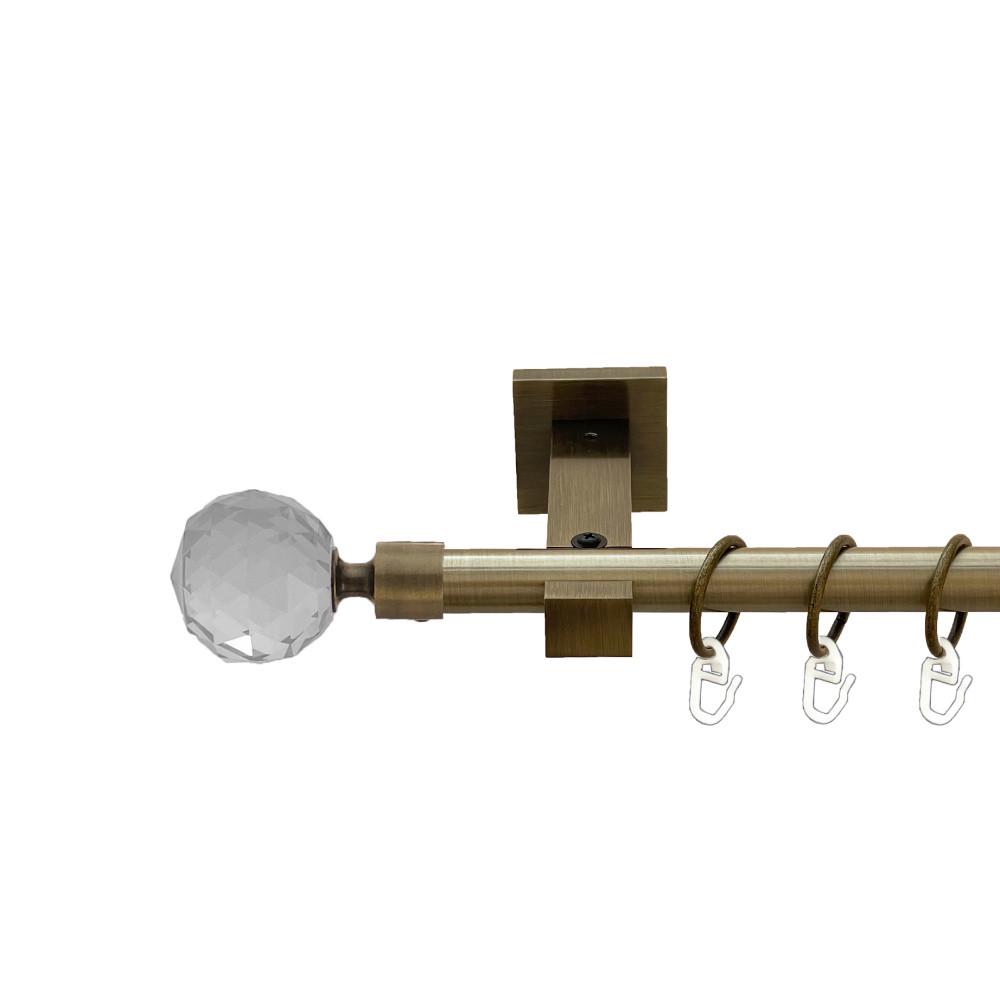 Карниз металлический Orvit Люмиера однорядный техно 19 мм 240 см Антик (000-9515)