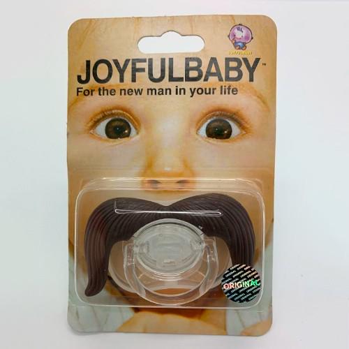 Соска пустышка с усами Joy Kids Mustache Коричневый (1536-1) - фото 2