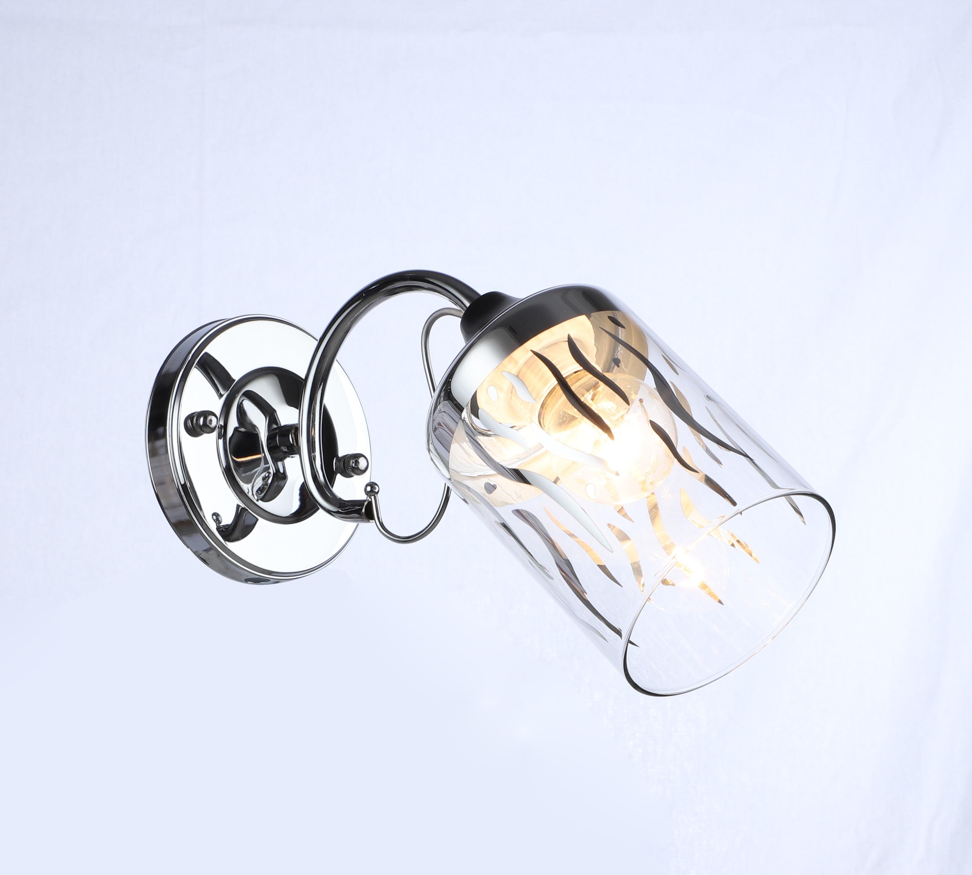 Бра настінне Sirius B C1412/1W BK+CH