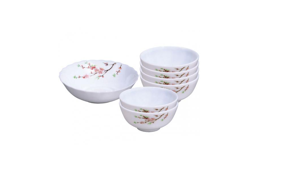 Набор салатников SNT Японская вишня D20,3 см 1 шт. D15,5 см 6 шт. (MSN-30097-61122)