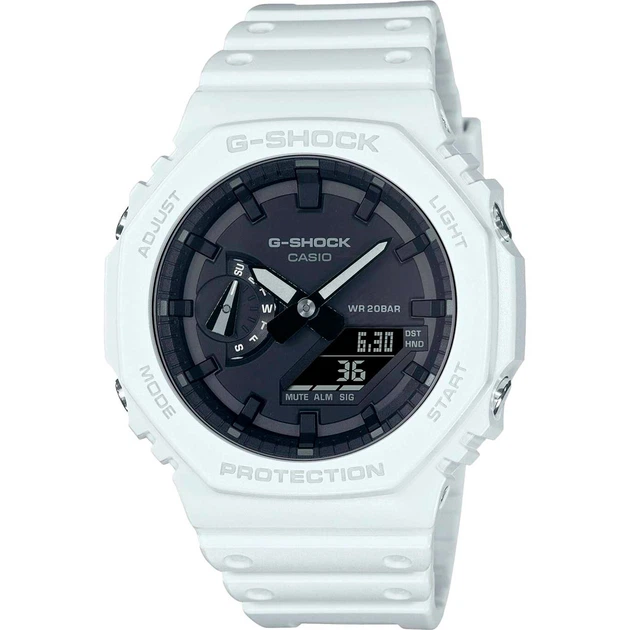 Наручные часы мужские Casio G-Shock GA-2100-7A ударопрочные с карбоновым корпусом/водозащитой 200 м/подсветкой Черный (3048976925)