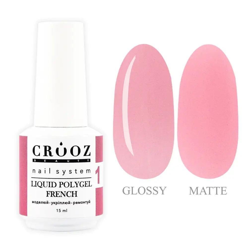 Полигель жидкий Crooz Liquid Polygel French №01 15 мл