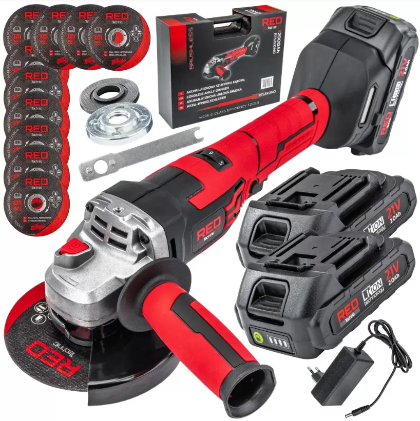 Болгарка Red Technic RTSZK0140 2499851102 125 мм 21 В 2 Ач