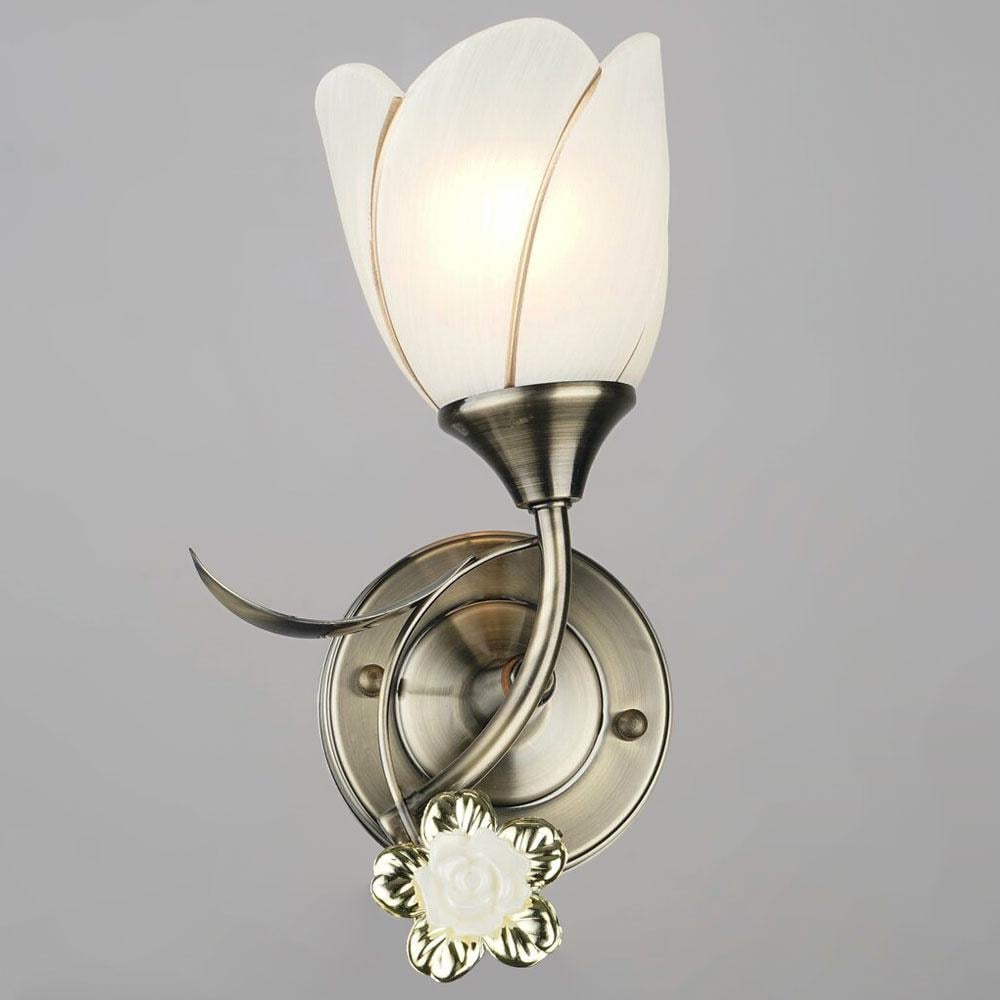 Светильник настенный Бра Lighthouse SRS-20130/1W AB Бронзовый /Белый (111999)