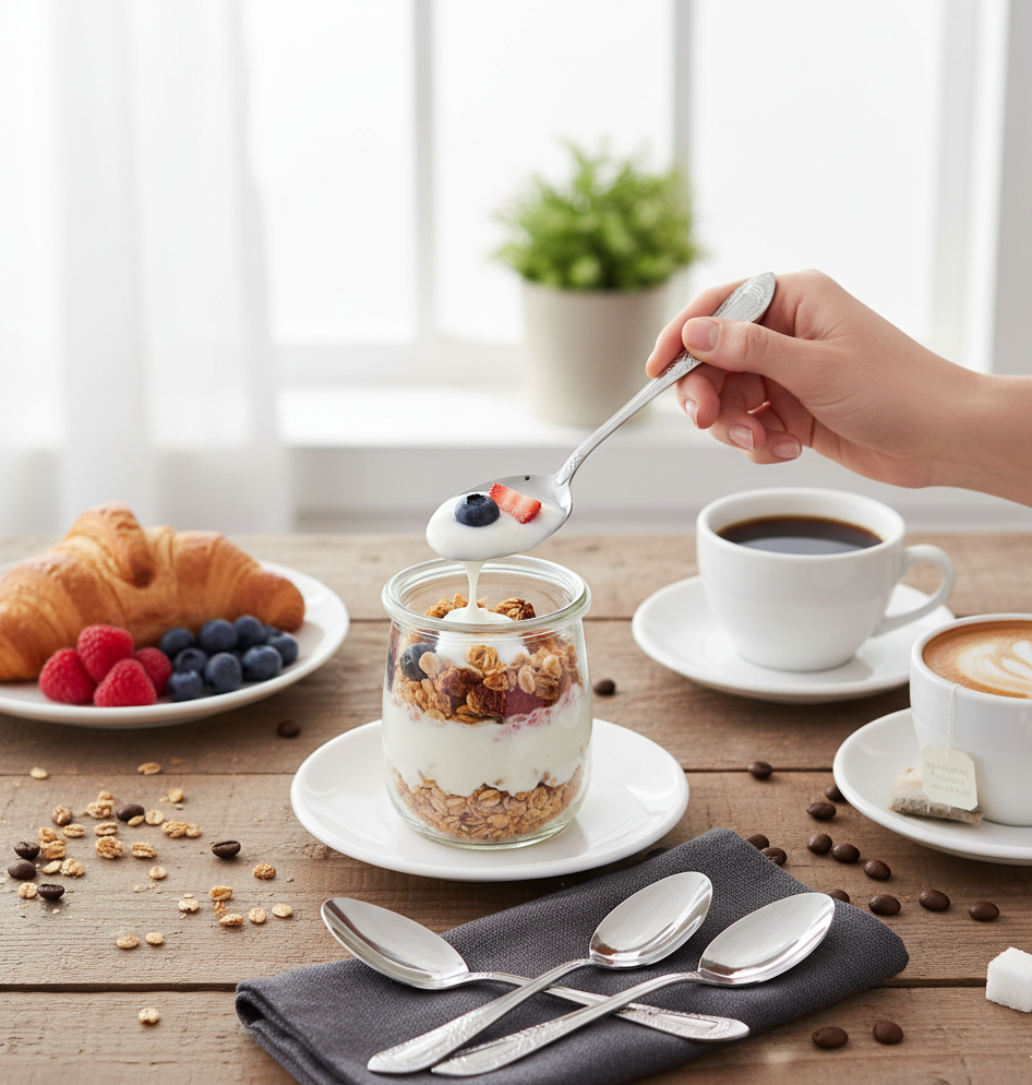 Набор столовых ложек из нержавеющей стали 12 шт. - фото 3 Набор столовых ложек из нержавеющей стали 12 шт. - фото 3
