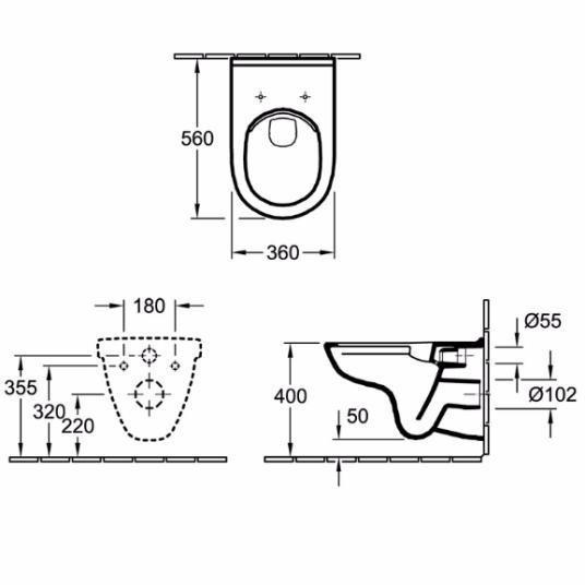 Комплект инсталляции Villeroy&Boch VICONNECT 5660HR01+92246100 с унитазом (112433) - фото 3