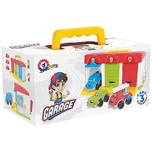 Гараж детский ТехноК с катапультой и 3 машинки (8416)