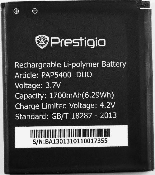 Акумулятор для Prestigio PAP5400 1700 mAh (000021651) Акумулятор для Prestigio PAP5400 1700 mAh (000021651)