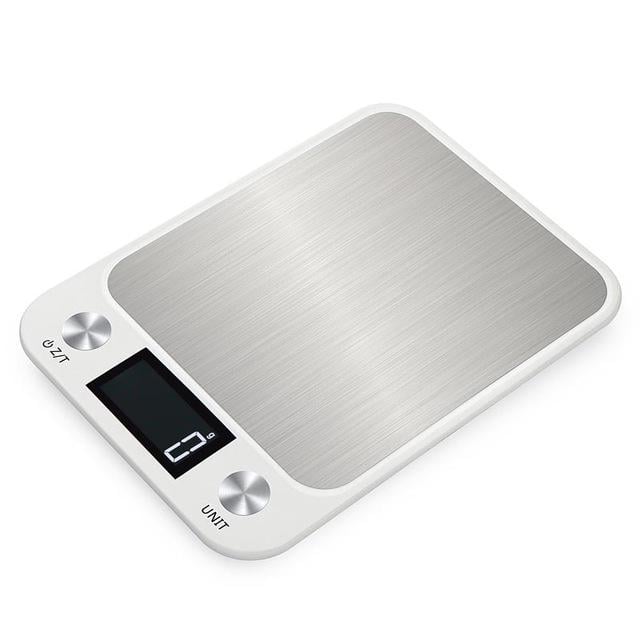 Весы кухонные электронные Zally Premium CX 10 кг с батарейками Белый