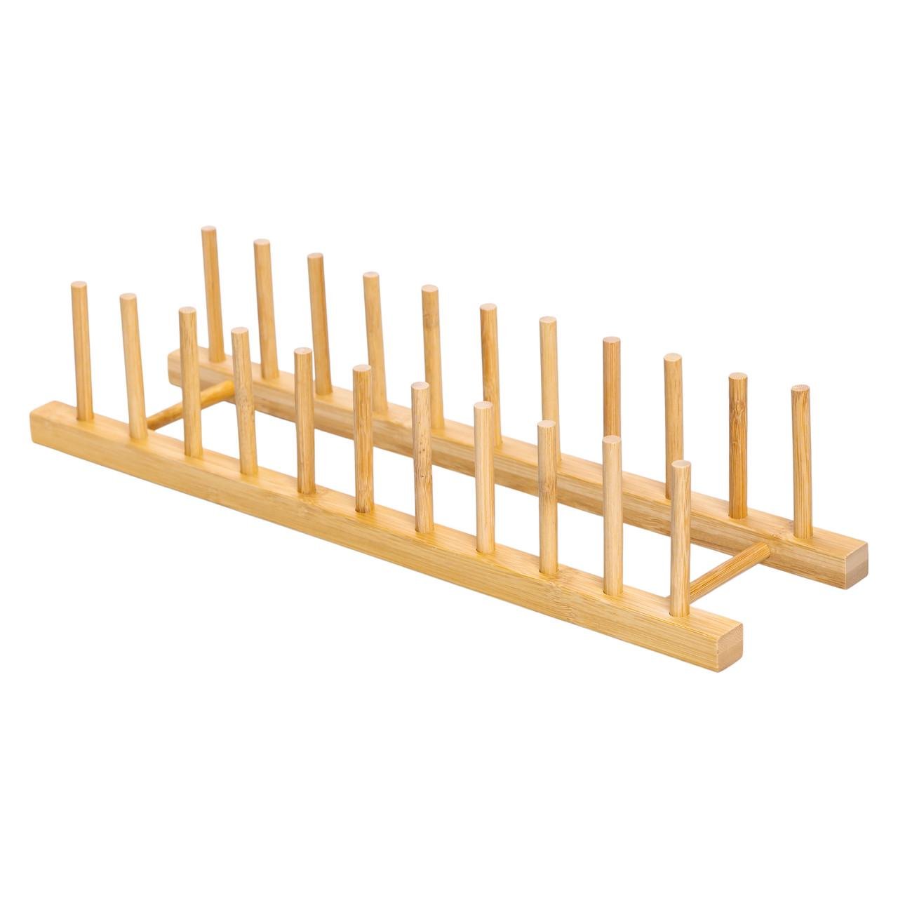 Підставка для посуду бамбукова 45х11х9,5 см (HB-40-14) - фото 3 Підставка для посуду бамбукова 45х11х9,5 см (HB-40-14) - фото 3