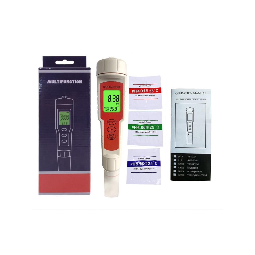 Тестер для воды комбинированный pH/TDS/EC/Temp метр EZ-9908 4-в-1 (27462353)