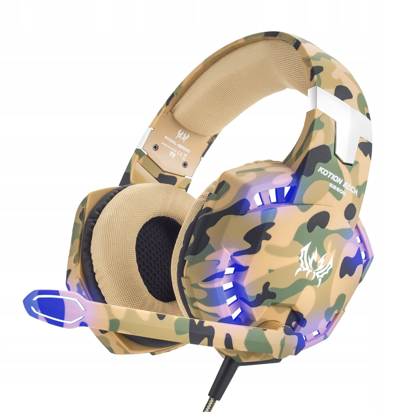 Наушники игровые Kotion Each G2600 Wireless Earphones с микрофоном Camouflage (584458)